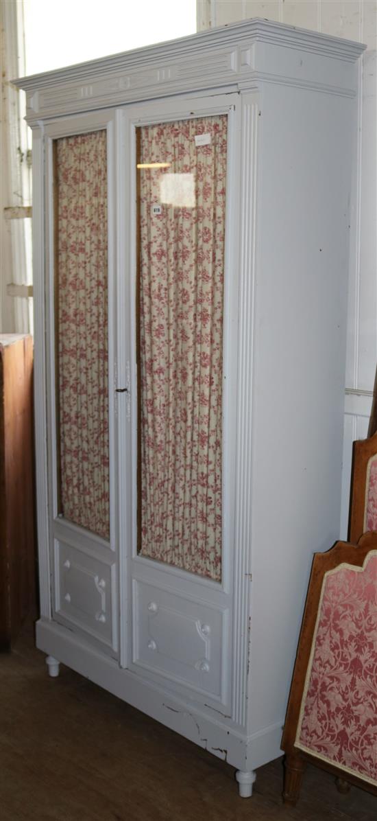 Painted armoire with glass doors